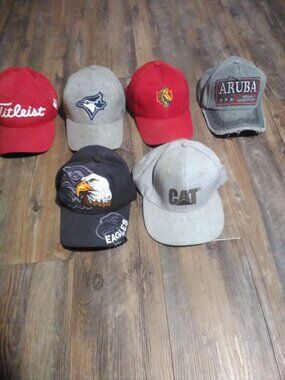 LOT- Of SIX Hats, array of styles